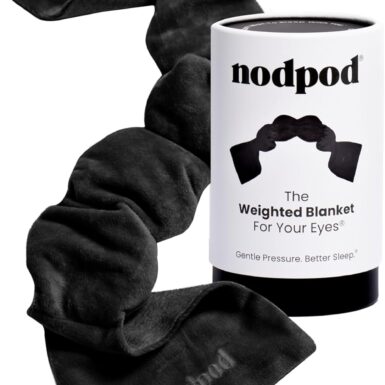 Nodpod Gentle Pressure Sleep Mask | Patented Light Blocking Design for Sleeping, Traveling & Relaxation - Black Onyx
